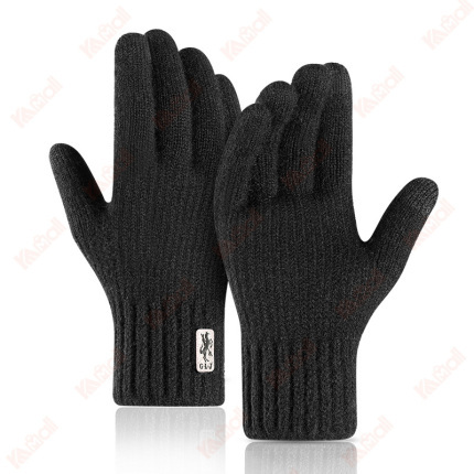 winter knitted touch screen gloves